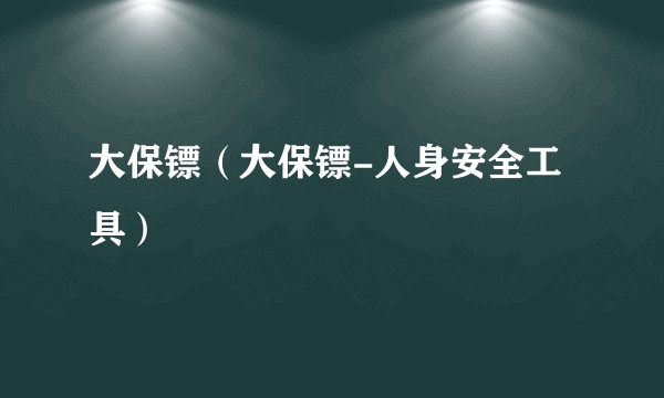 大保镖(大保镖-人身安全工具)