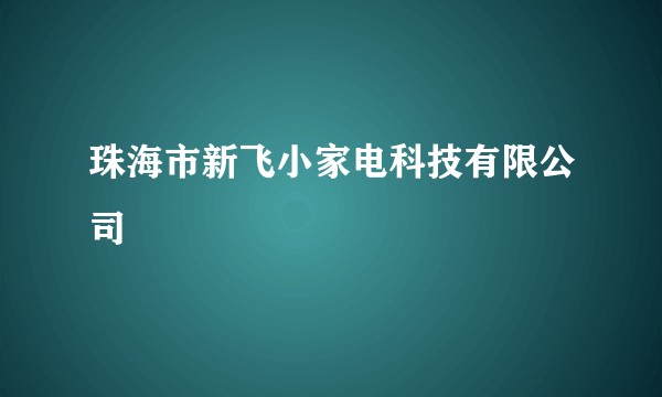 珠海市新飞小家电科技有限公司
