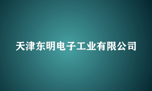 天津东明电子工业有限公司