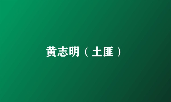 黄志明(土匪)