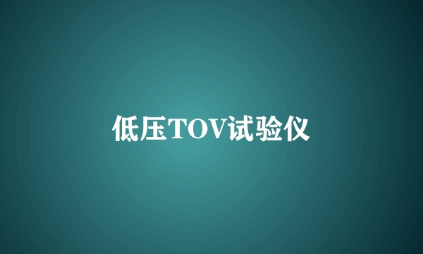 低压TOV试验仪
