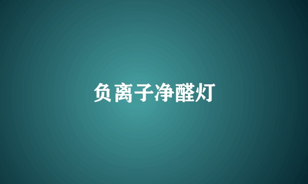 负离子净醛灯