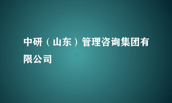 中研（山东）管理咨询集团有限公司