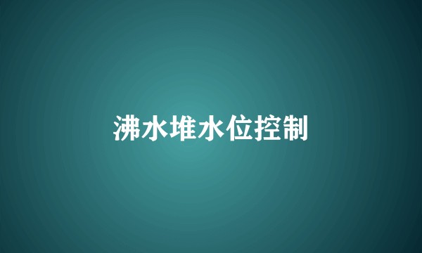 沸水堆水位控制
