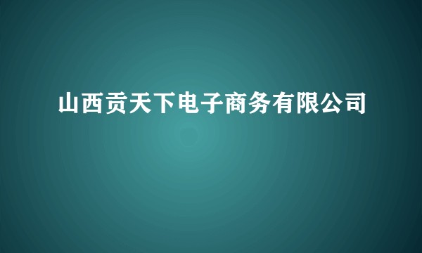 山西贡天下电子商务有限公司