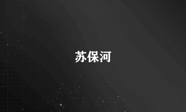 苏保河