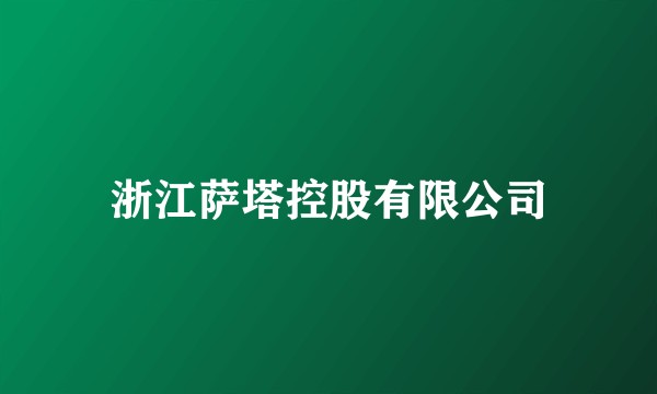 浙江萨塔控股有限公司