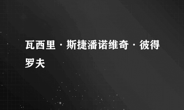 瓦西里·斯捷潘诺维奇·彼得罗夫