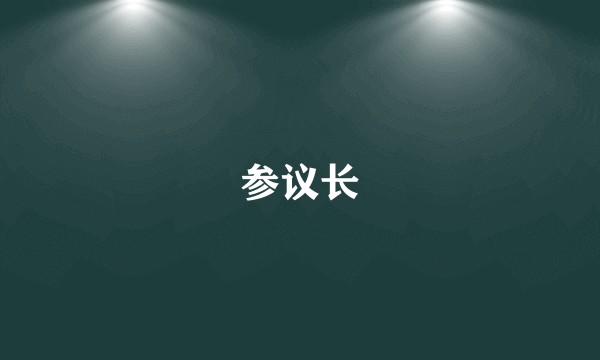 参议长