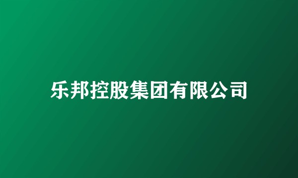乐邦控股集团有限公司