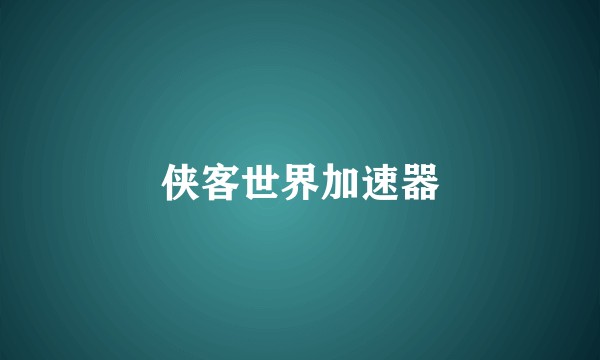 侠客世界加速器
