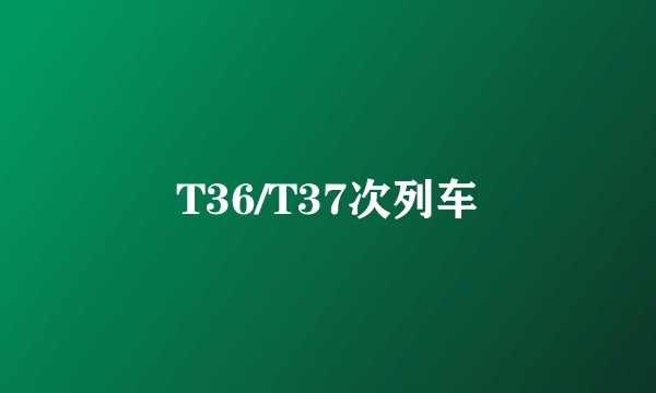 T36/T37次列车
