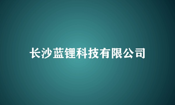 长沙蓝锂科技有限公司