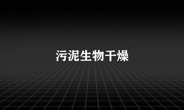 污泥生物干燥