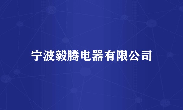 宁波毅腾电器有限公司
