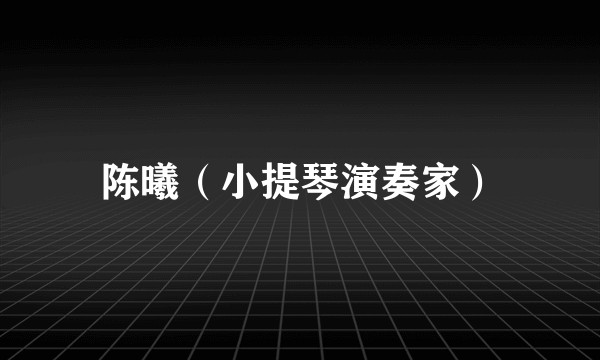 陈曦（小提琴演奏家）