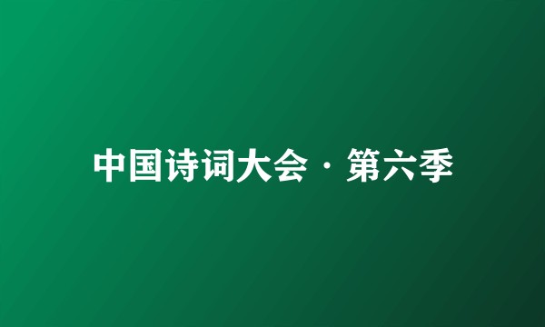 中国诗词大会·第六季