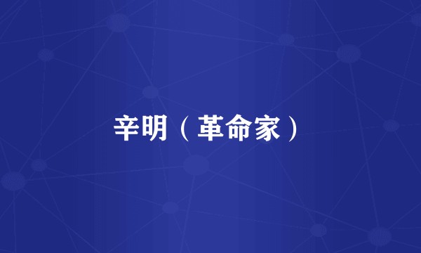 辛明（革命家）