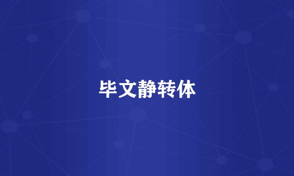 毕文静转体