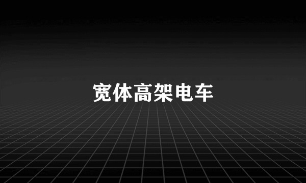 宽体高架电车
