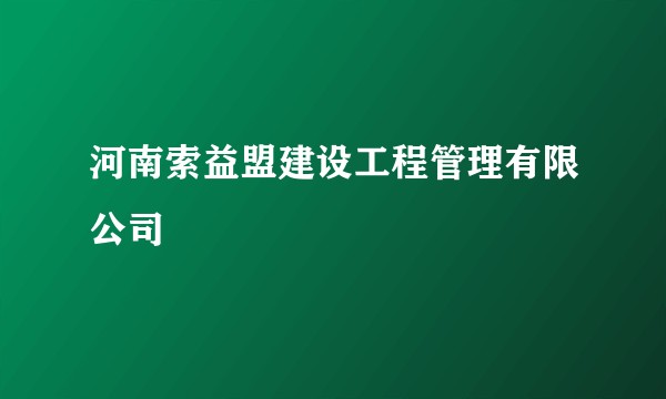 河南索益盟建设工程管理有限公司