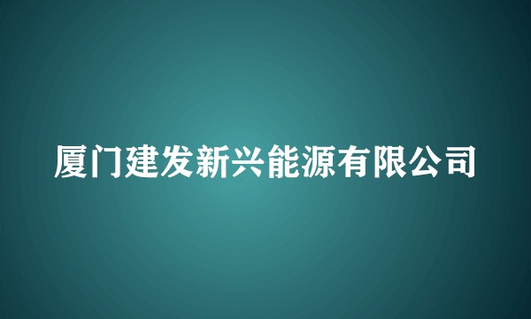 厦门建发新兴能源有限公司