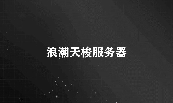 浪潮天梭服务器