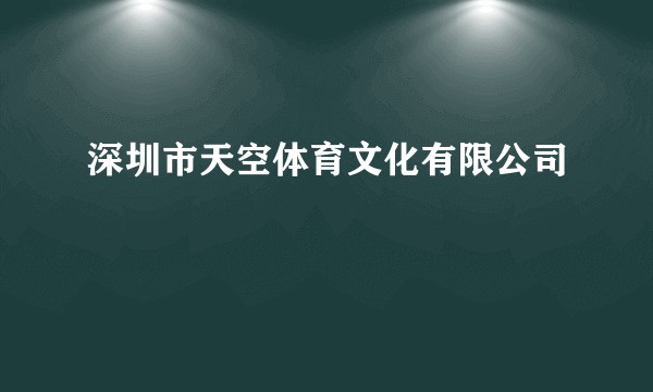 深圳市天空体育文化有限公司