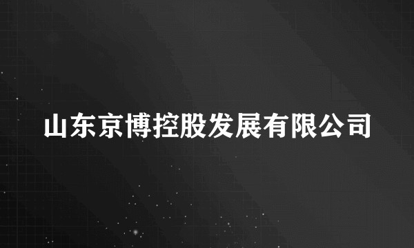 山东京博控股发展有限公司