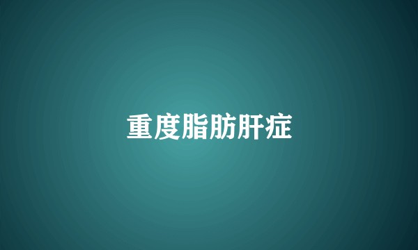 重度脂肪肝症