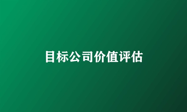 目标公司价值评估