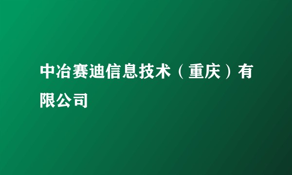 中冶赛迪信息技术（重庆）有限公司