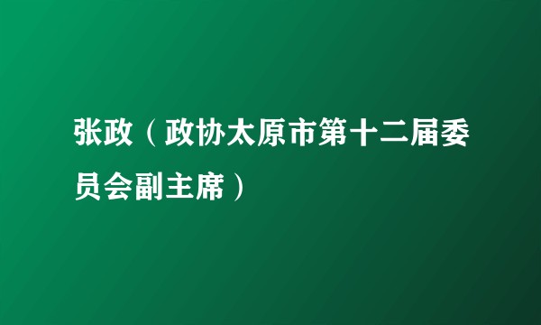张政(政协太原市第十二届委员会副主席)
