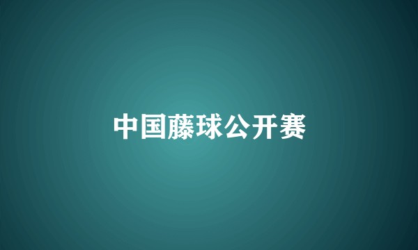 中国藤球公开赛