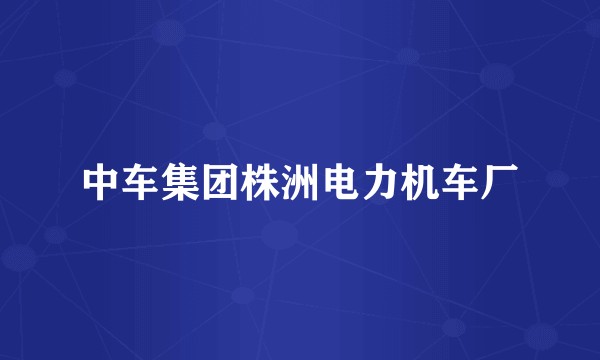 中车集团株洲电力机车厂