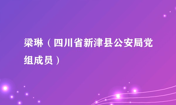 梁琳（四川省新津县公安局党组成员）