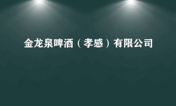 金龙泉啤酒（孝感）有限公司
