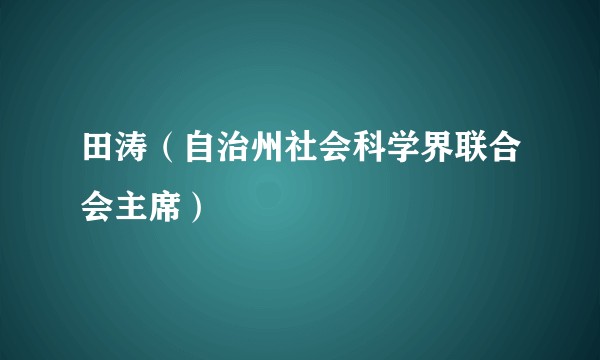 田涛（自治州社会科学界联合会主席）