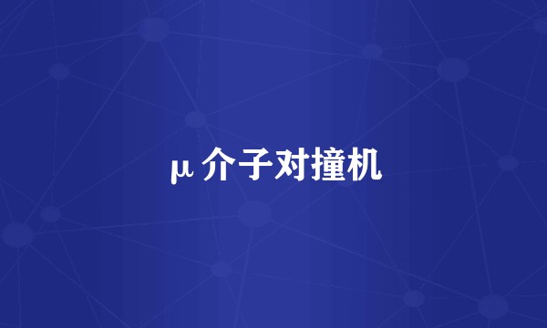 μ介子对撞机