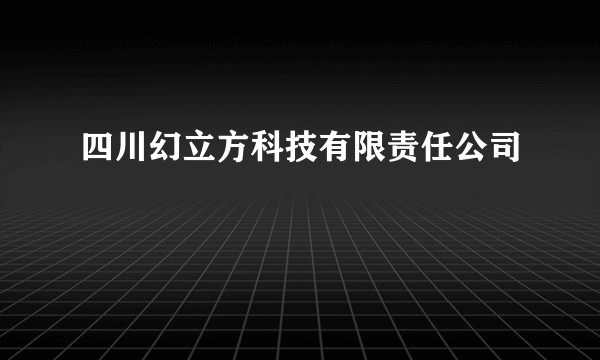 四川幻立方科技有限责任公司