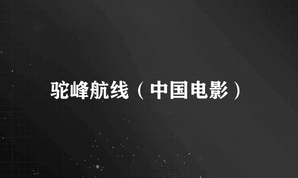 驼峰航线（中国电影）