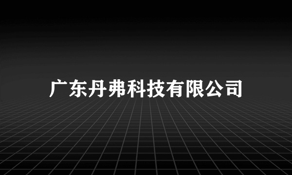广东丹弗科技有限公司