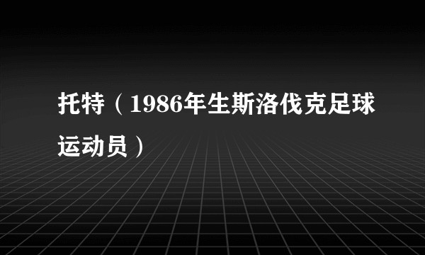 托特(1986年生斯洛伐克足球运动员)