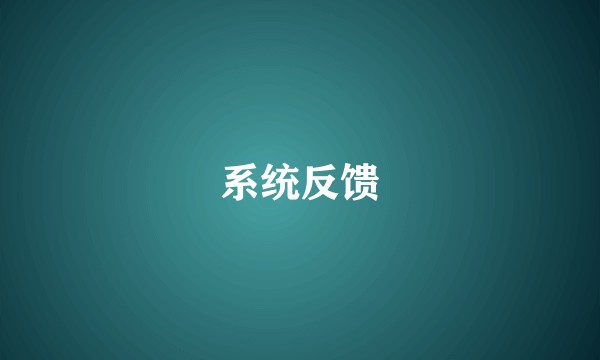 系统反馈
