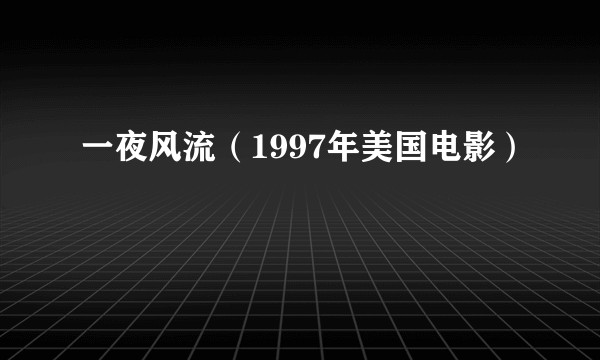 一夜风流（1997年美国电影）