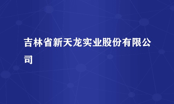 吉林省新天龙实业股份有限公司