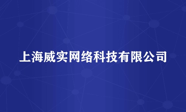 上海威实网络科技有限公司
