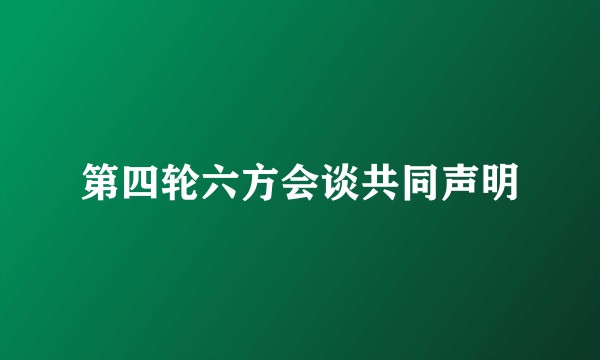 第四轮六方会谈共同声明