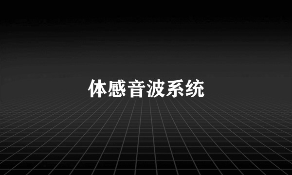 体感音波系统