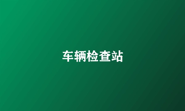 车辆检查站